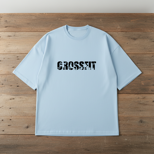 Crossfit Tee – Top Down Wooden Table